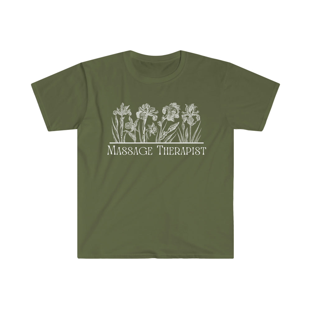 Unisex Flowery Massage Therapist Softstyle T-Shirt