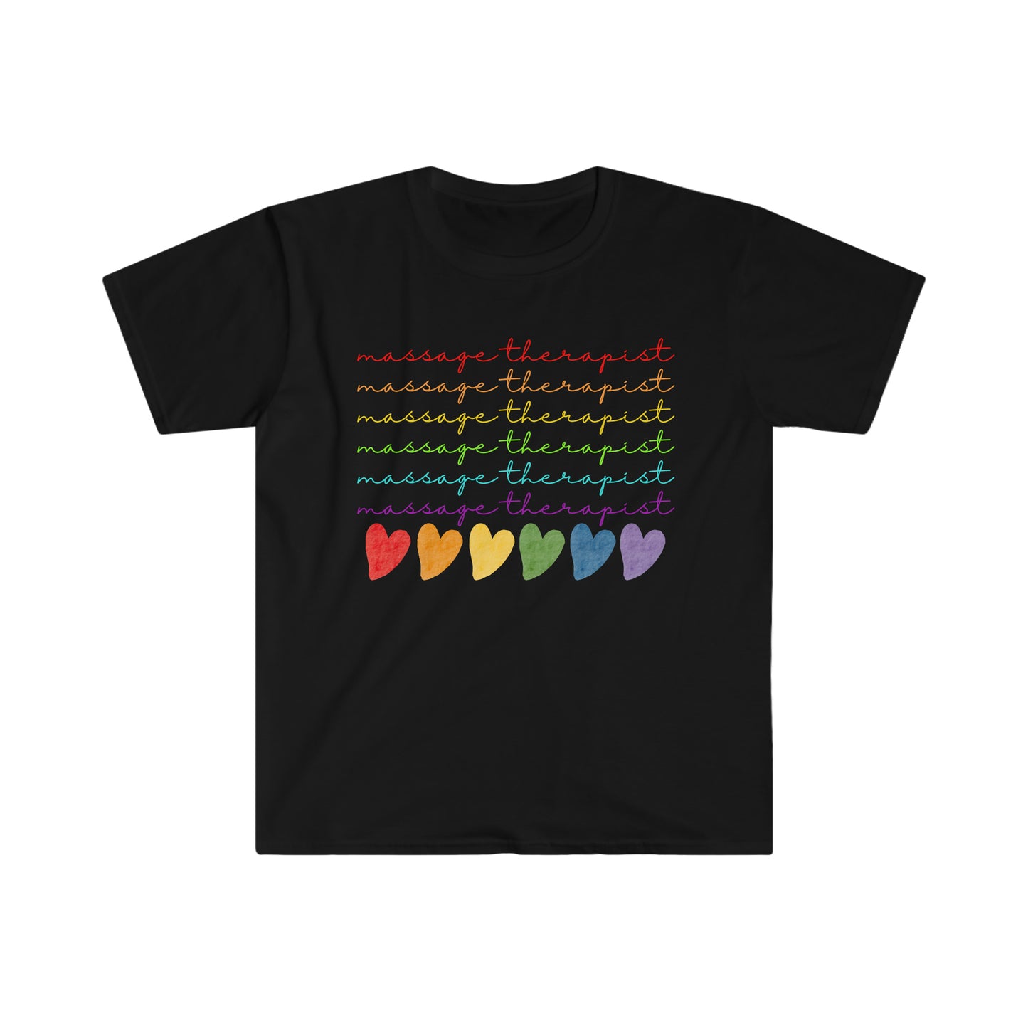 
                  
                    Unisex Rainbow Massage Therapist Softstyle T-Shirt
                  
                